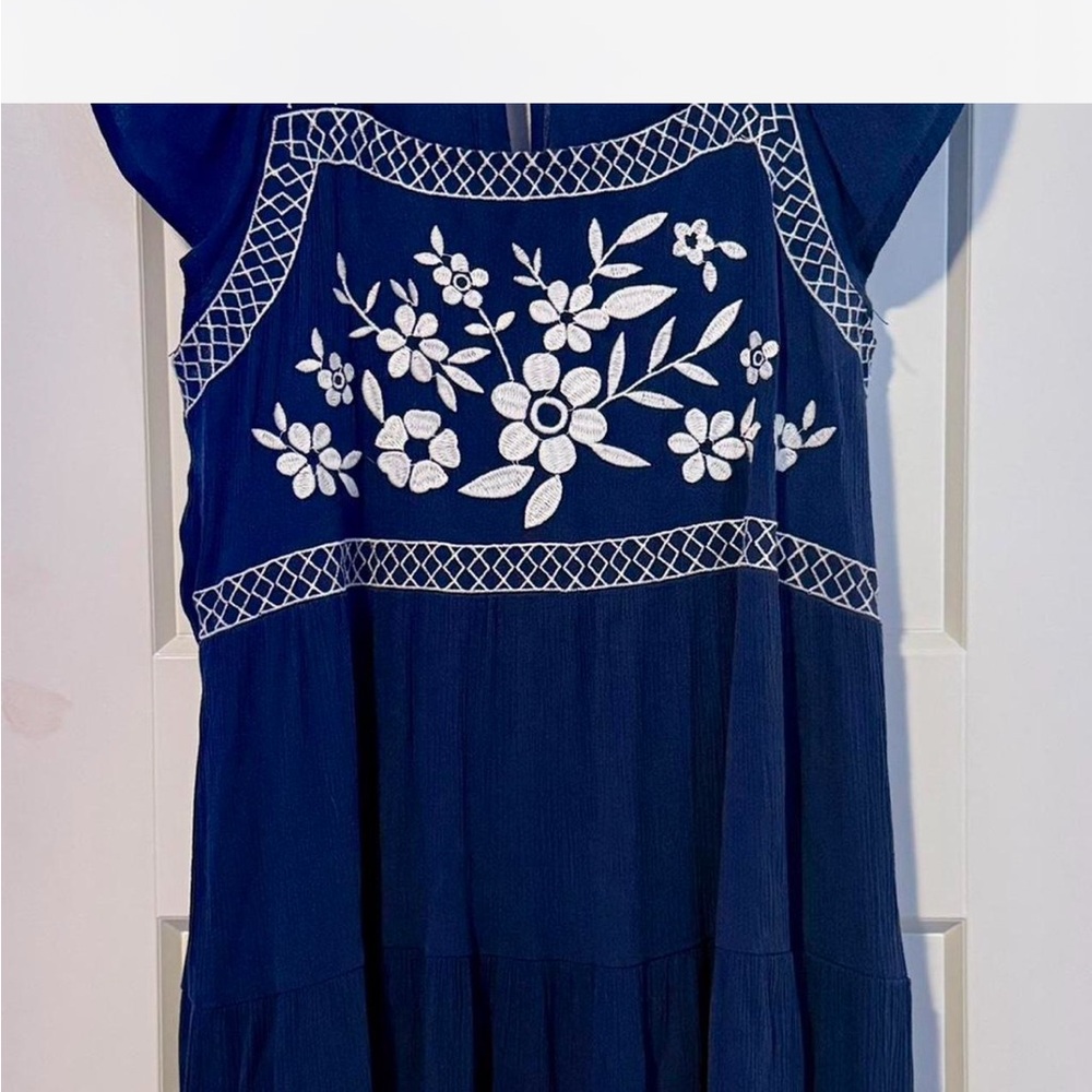 Francesca's Collections Blue and White Floral Mini Dress